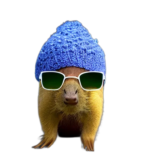 hat, animal, creature, 3d render transparent PNG cut-out