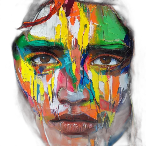 face, mask, photorealistic, watercolor transparent PNG cut-out
