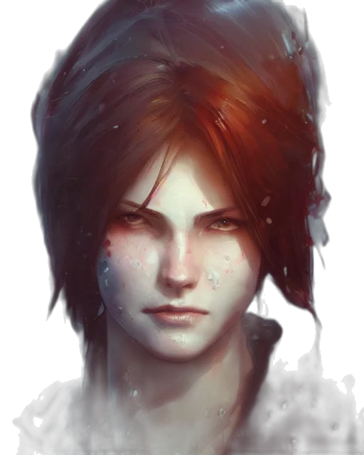 face, mask, staff, fantasy art transparent PNG cut-out