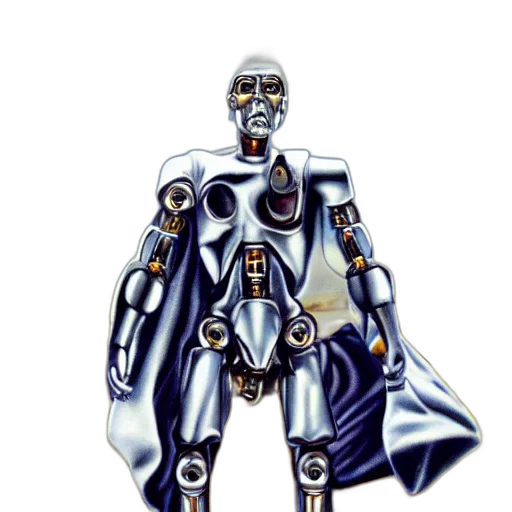 robot, concept art, comic book art, 3d render transparent PNG cut-out