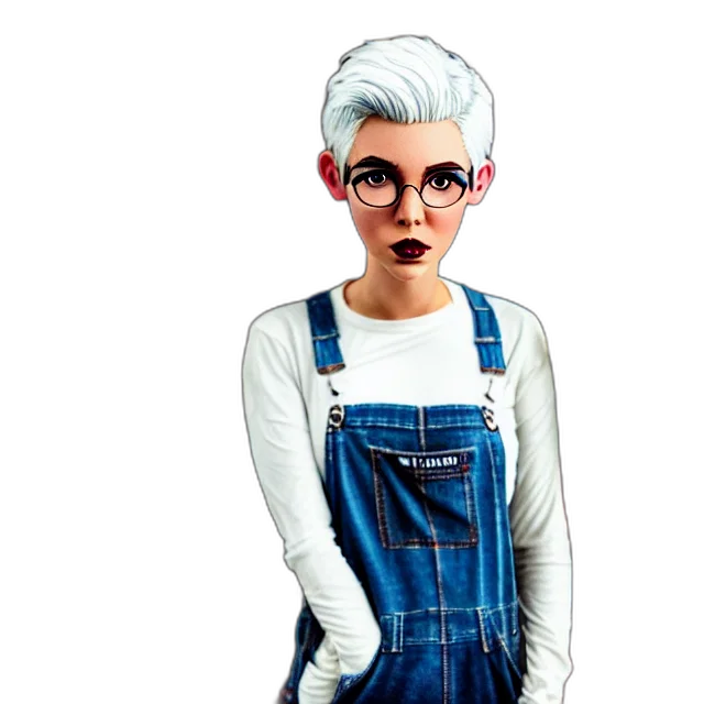 dress, face, cartoon, photorealistic transparent PNG cut-out