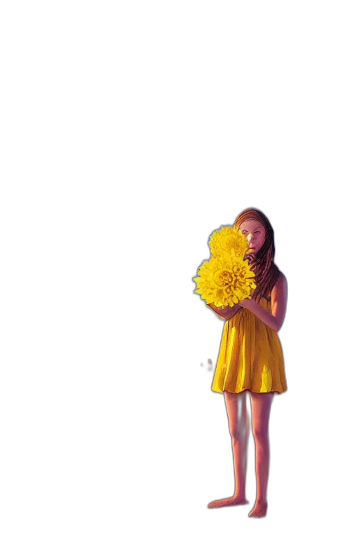 dress, flower, umbrella, staff transparent PNG cut-out