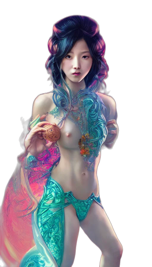 dress, jewelry, fantasy art, concept art transparent PNG cut-out