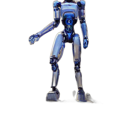robot, staff, 3d render, concept art transparent PNG cut-out