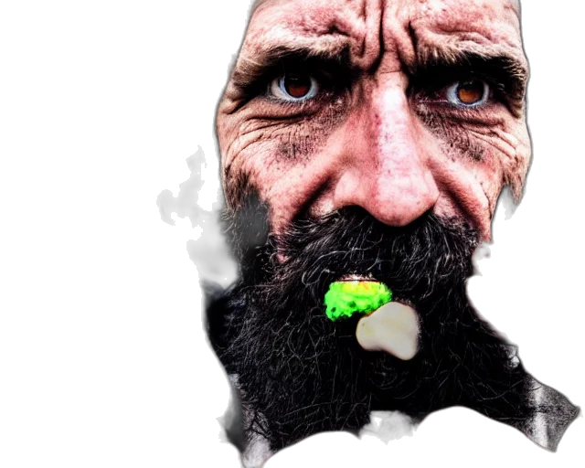 face, food, weapon, photorealistic transparent PNG cut-out