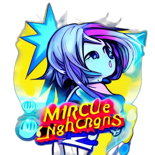 vaporwave, anime, cartoon, comic book art transparent PNG cut-out