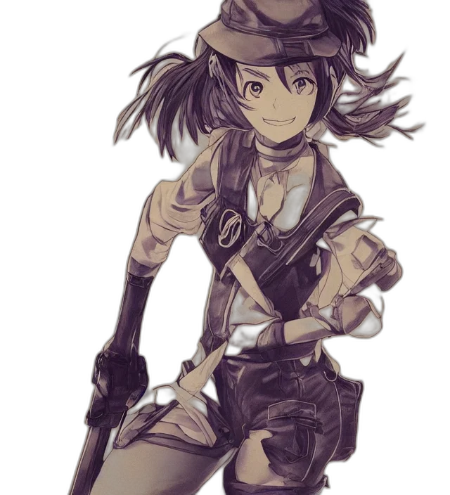 weapon, staff, hat, sword transparent PNG cut-out