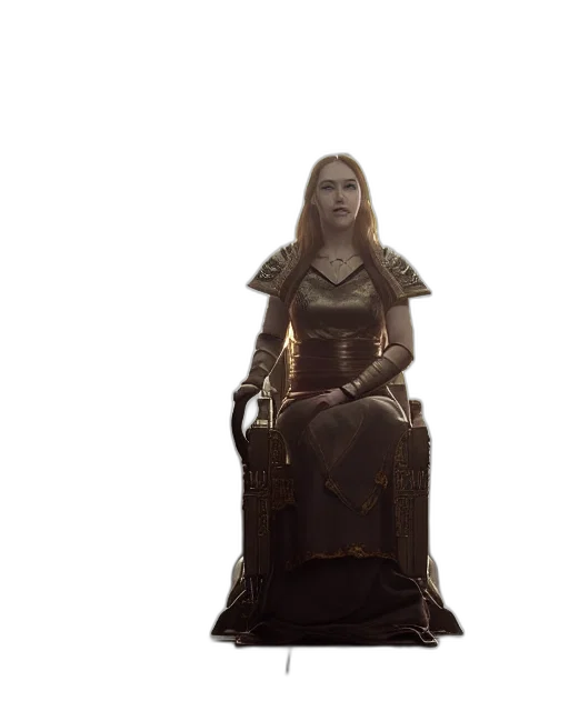 dress, staff, sword, crown transparent PNG cut-out