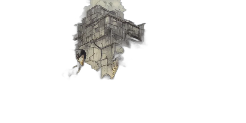 building, robot, weapon, crown transparent PNG cut-out