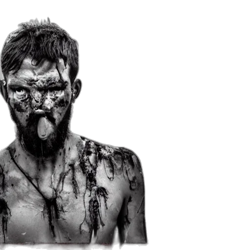 face, concept art, photorealistic, comic book art transparent PNG cut-out