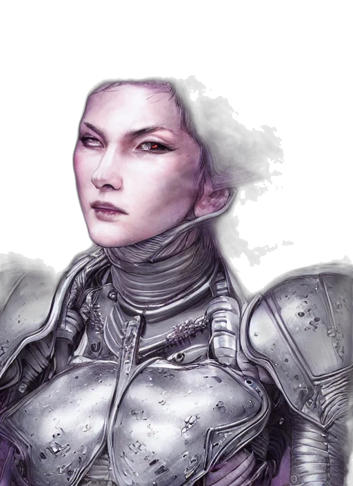 face, fantasy art, concept art, photorealistic transparent PNG cut-out