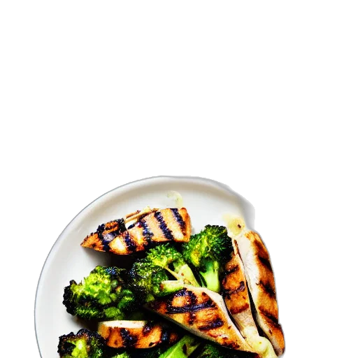 food, photorealistic, grilled, chicken transparent PNG cut-out