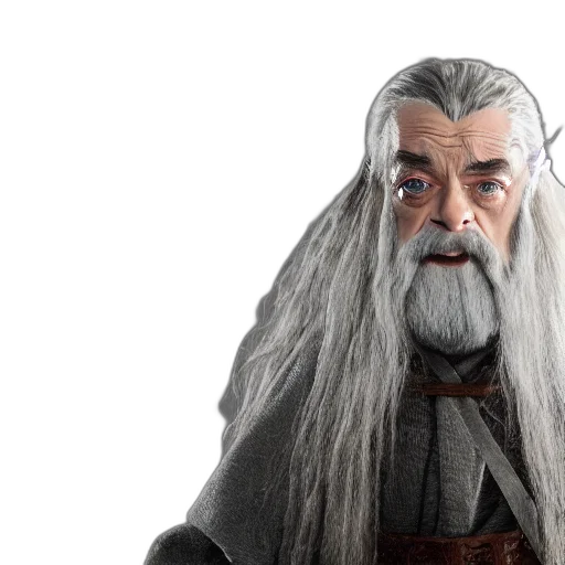hair, staff, dragon, face transparent PNG cut-out