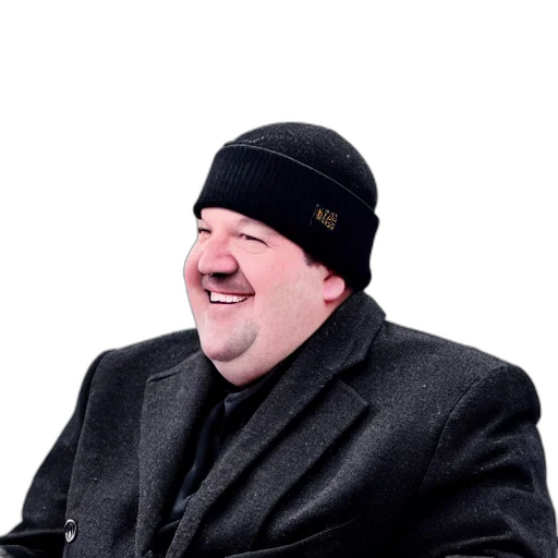 hat, jacket, staff, face transparent PNG cut-out