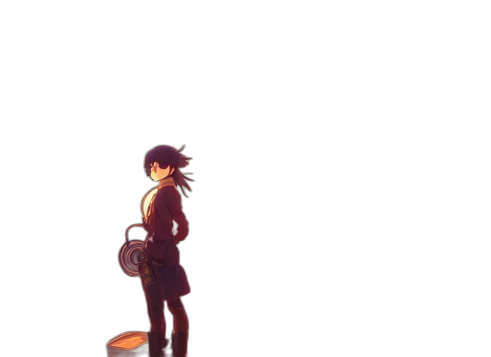 staff, weapon, jacket, robot transparent PNG cut-out