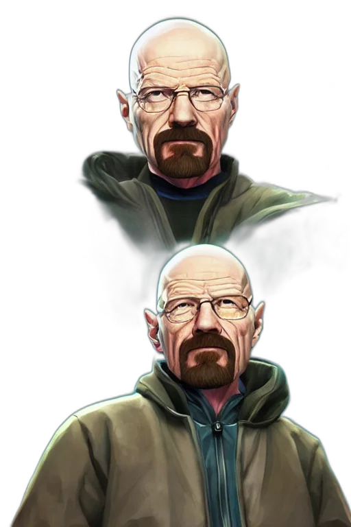 jacket, face, concept art, comic book art transparent PNG cut-out