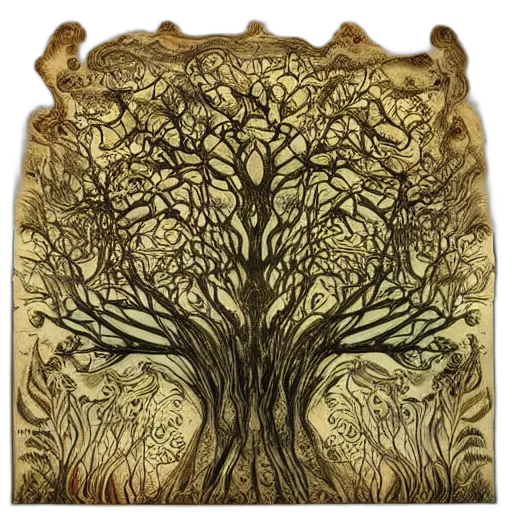 tree, crown, jewelry, fantasy art transparent PNG cut-out