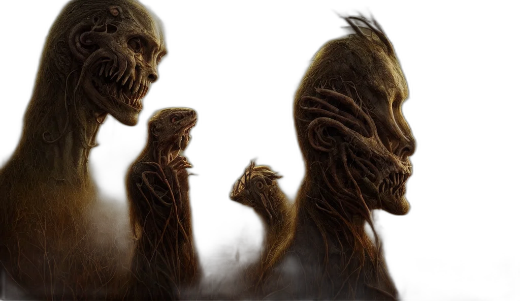 creature, mask, concept art, fantasy art transparent PNG cut-out