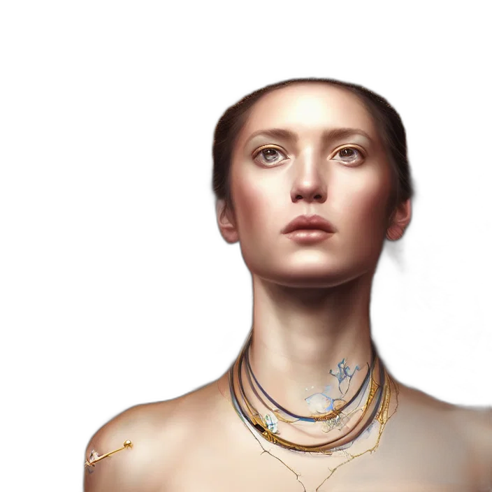 jewelry, crown, face, concept art transparent PNG cut-out