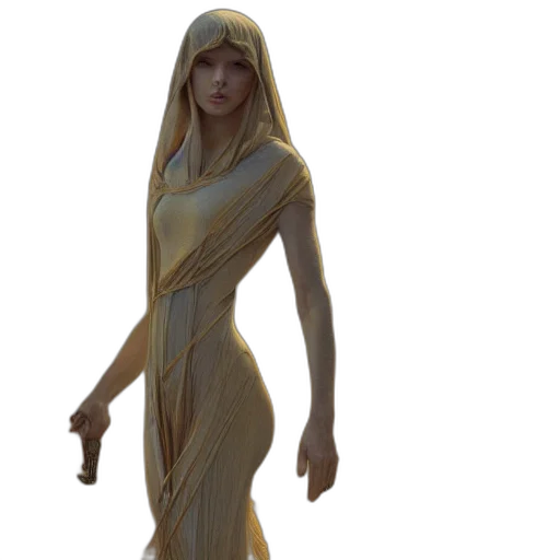 dress, concept art, fantasy art, 3d render transparent PNG cut-out