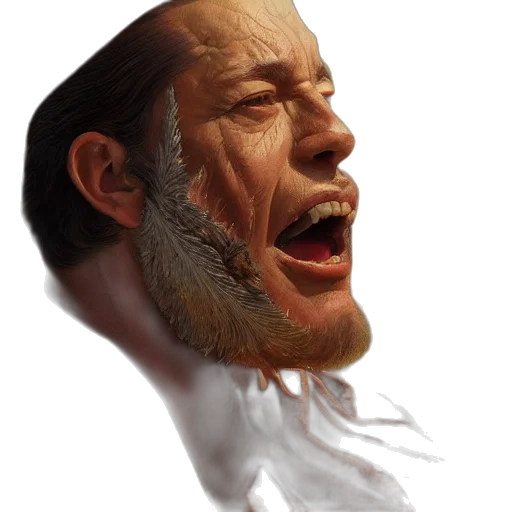 face, mask, hair, creature transparent PNG cut-out