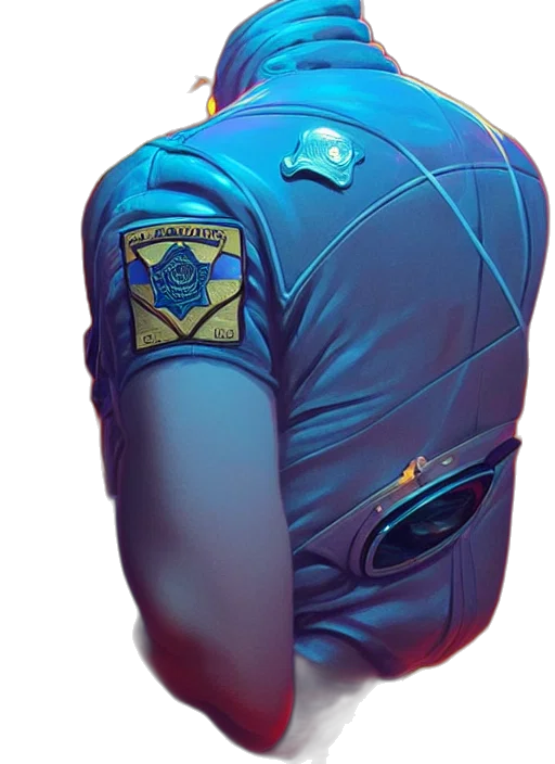 jacket, robot, crown, weapon transparent PNG cut-out