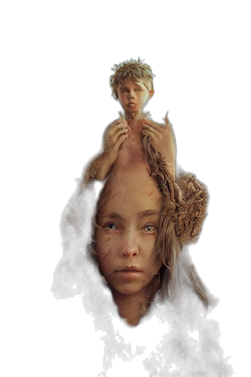 face, creature, hair, mask transparent PNG cut-out
