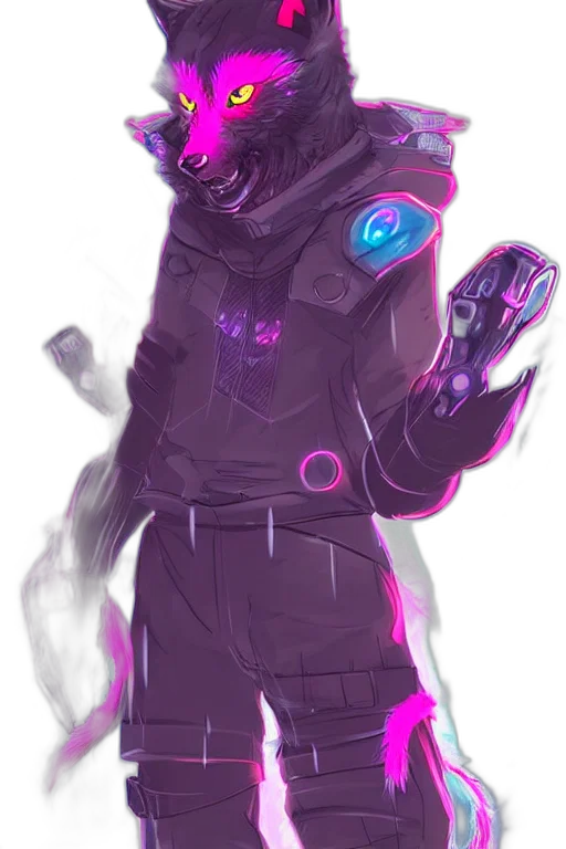 robot, jacket, mask, staff transparent PNG cut-out