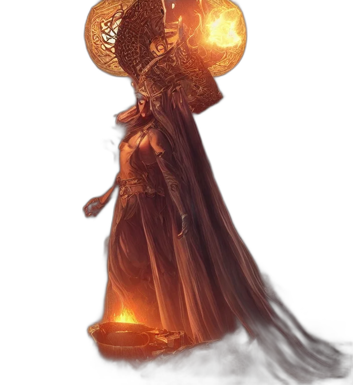 dress, staff, crown, mask transparent PNG cut-out