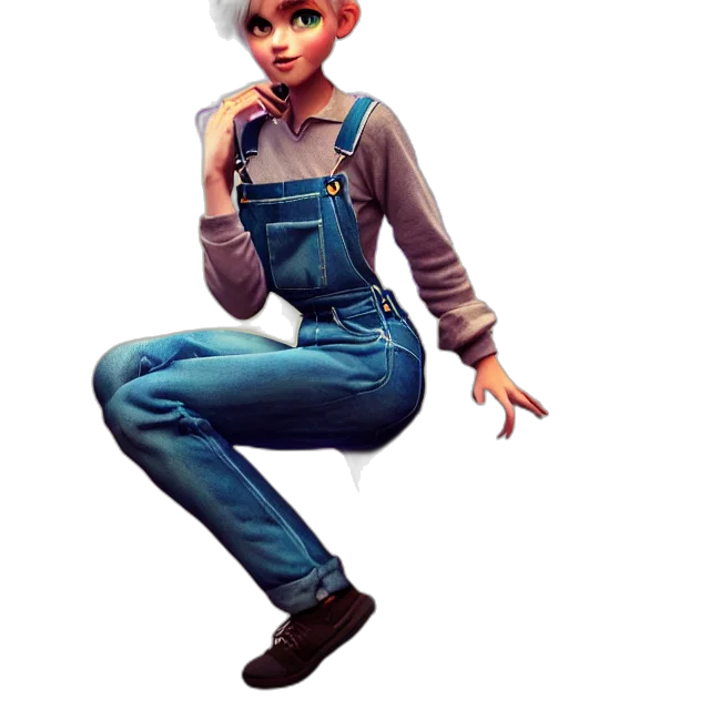 jacket, staff, robot, concept art transparent PNG cut-out