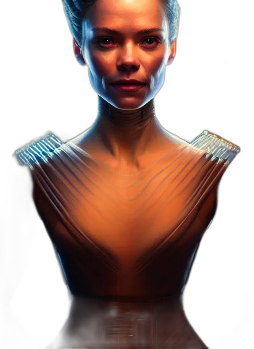 face, robot, dress, jewelry transparent PNG cut-out