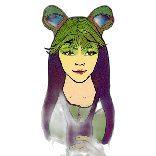 staff, mask, face, fantasy art transparent PNG cut-out