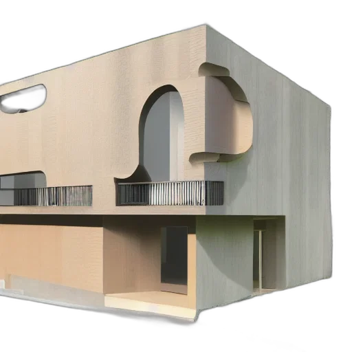 building, 3d render, concept art, photorealistic transparent PNG cut-out