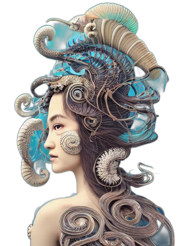 mask, creature, hair, face transparent PNG cut-out