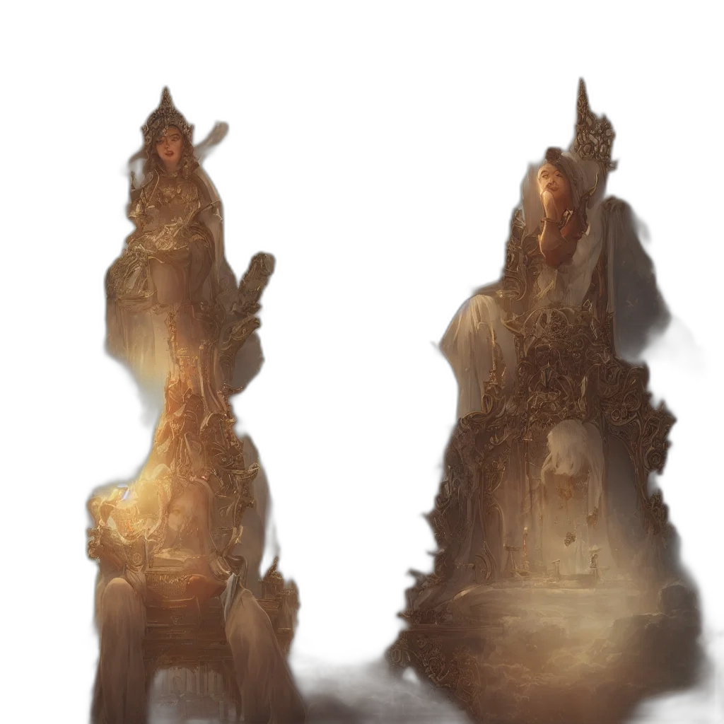 staff, crown, sword, dress transparent PNG cut-out