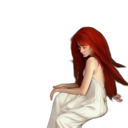 dress, hair, fantasy art, concept art transparent PNG cut-out