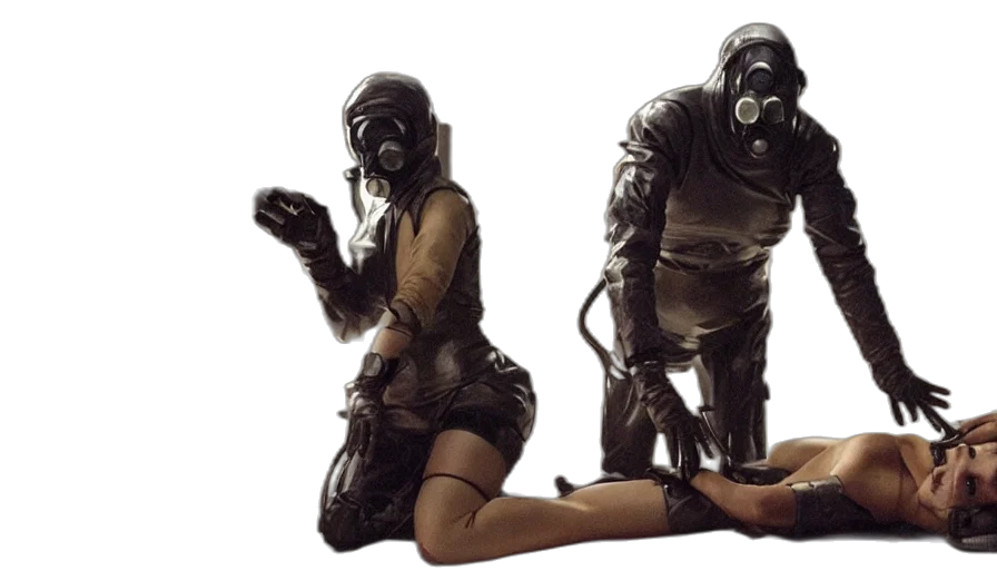 mask, concept art, cyberpunk, comic book art transparent PNG cut-out