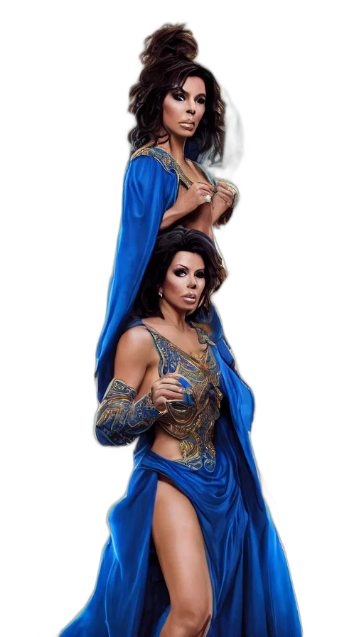 concept art, fantasy art, blue, eva transparent PNG cut-out