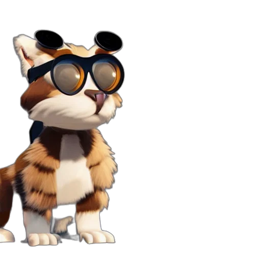 animal, staff, 3d render, concept art transparent PNG cut-out