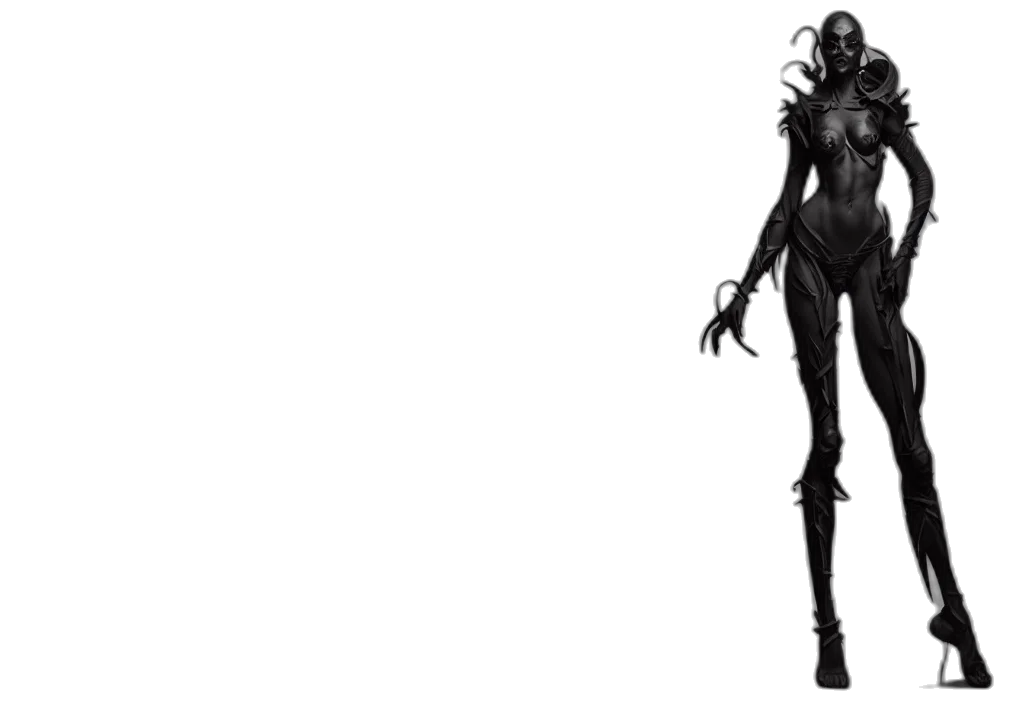 creature, robot, mask, staff transparent PNG cut-out