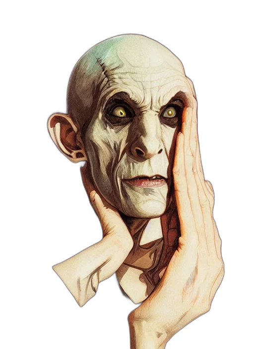 mask, face, creature, staff transparent PNG cut-out