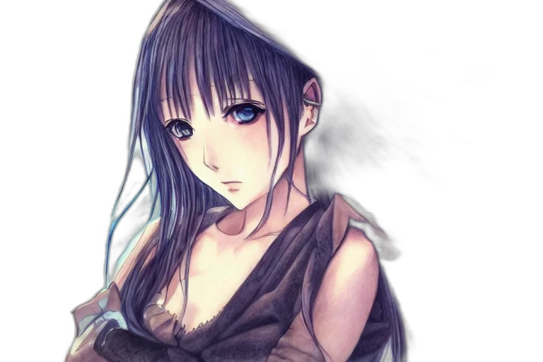 dress, face, staff, jewelry transparent PNG cut-out