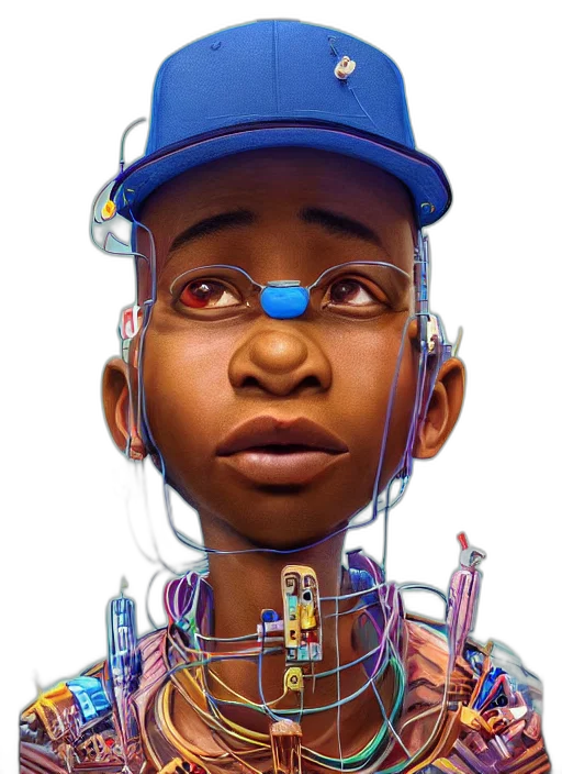robot, face, cyberpunk, concept art transparent PNG cut-out