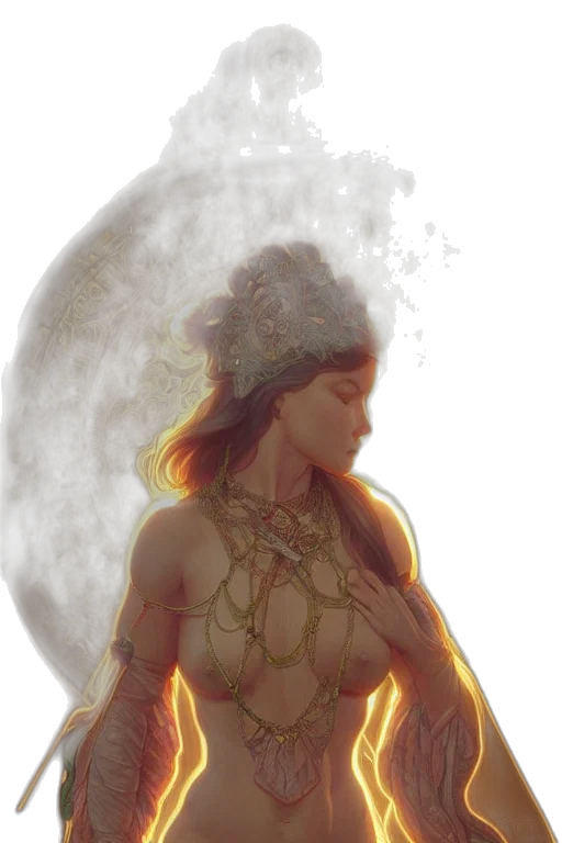crown, dress, jewelry, fantasy art transparent PNG cut-out