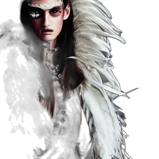 mask, jacket, creature, fantasy art transparent PNG cut-out