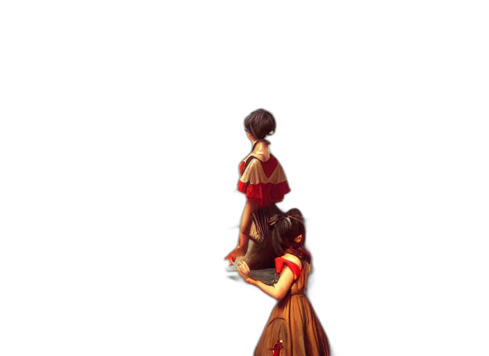 dress, staff, umbrella, crown transparent PNG cut-out