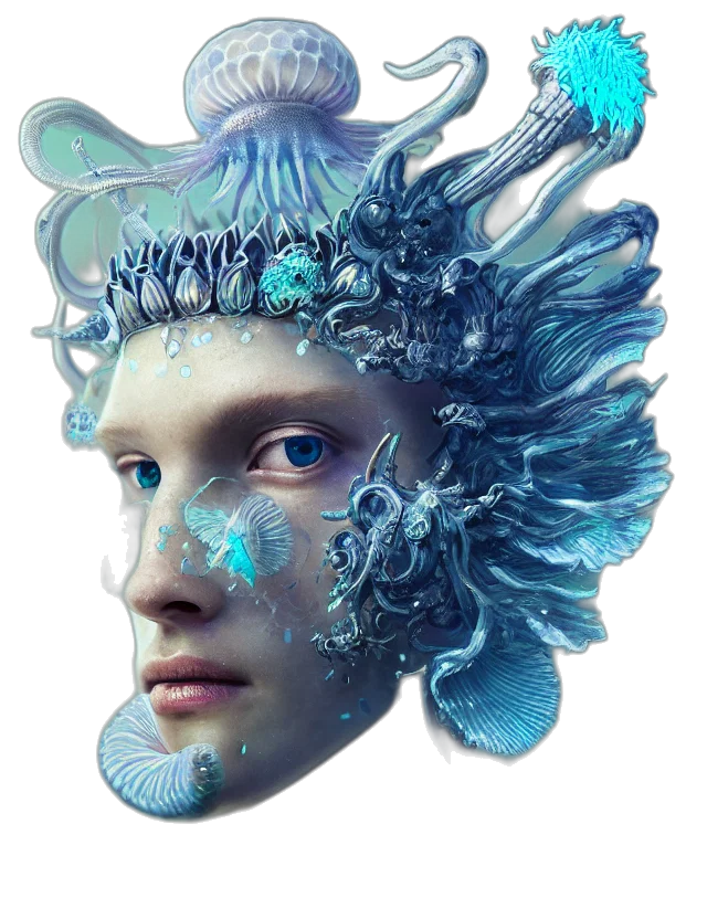 mask, face, robot, crown transparent PNG cut-out