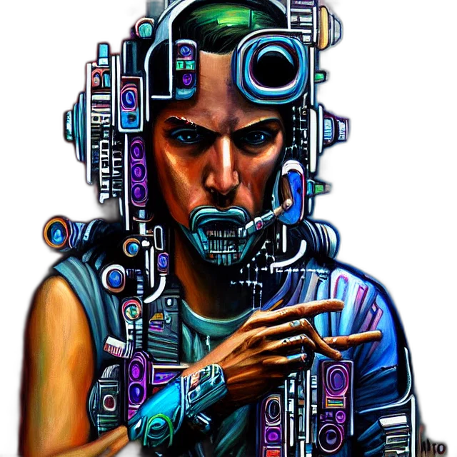 robot, face, mask, weapon transparent PNG cut-out
