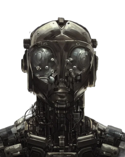 robot, mask, face, cyberpunk transparent PNG cut-out