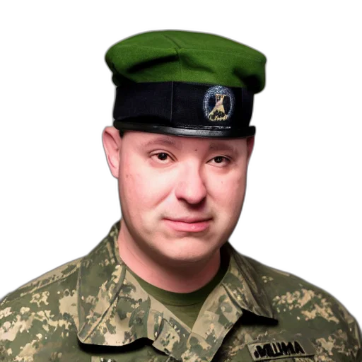 staff, face, hat, jacket transparent PNG cut-out